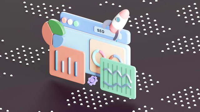 Illustrative digital marketing and analytics concept