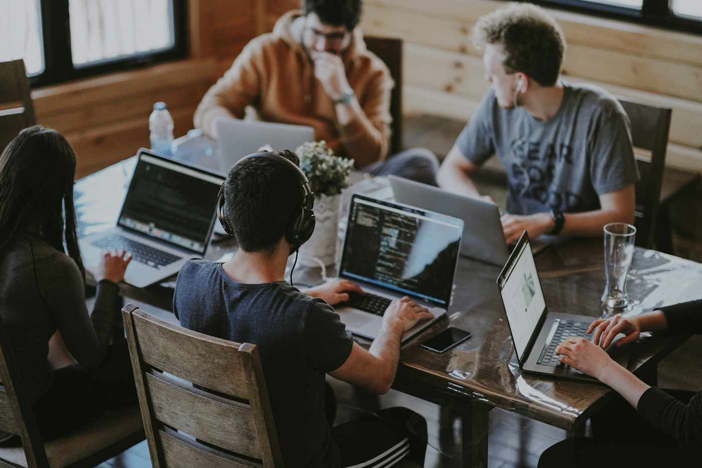 Illustrative photograph of professionals collaborating on a marketing strategy